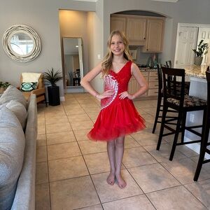 Dress4Dance Red Latin Ballroom Dress